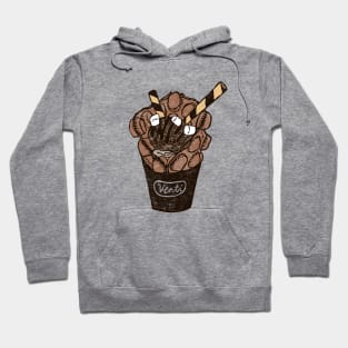 Chocolate Ice-cream Egg Waffle (Brown) Hoodie